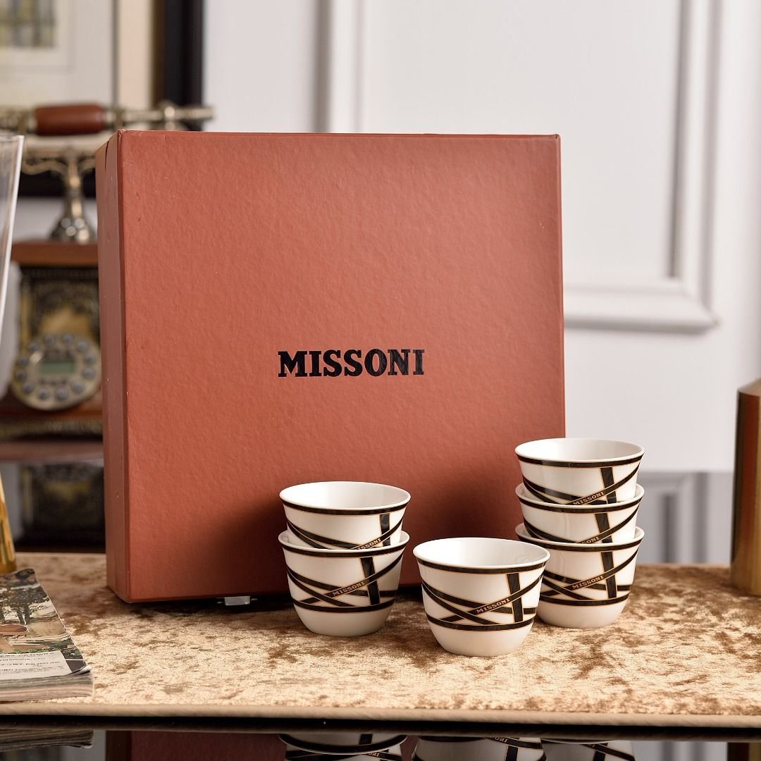 Missoni Arabic coffee cups set of six - Missoni Arabic Coffee | Aleppo Gift UAE